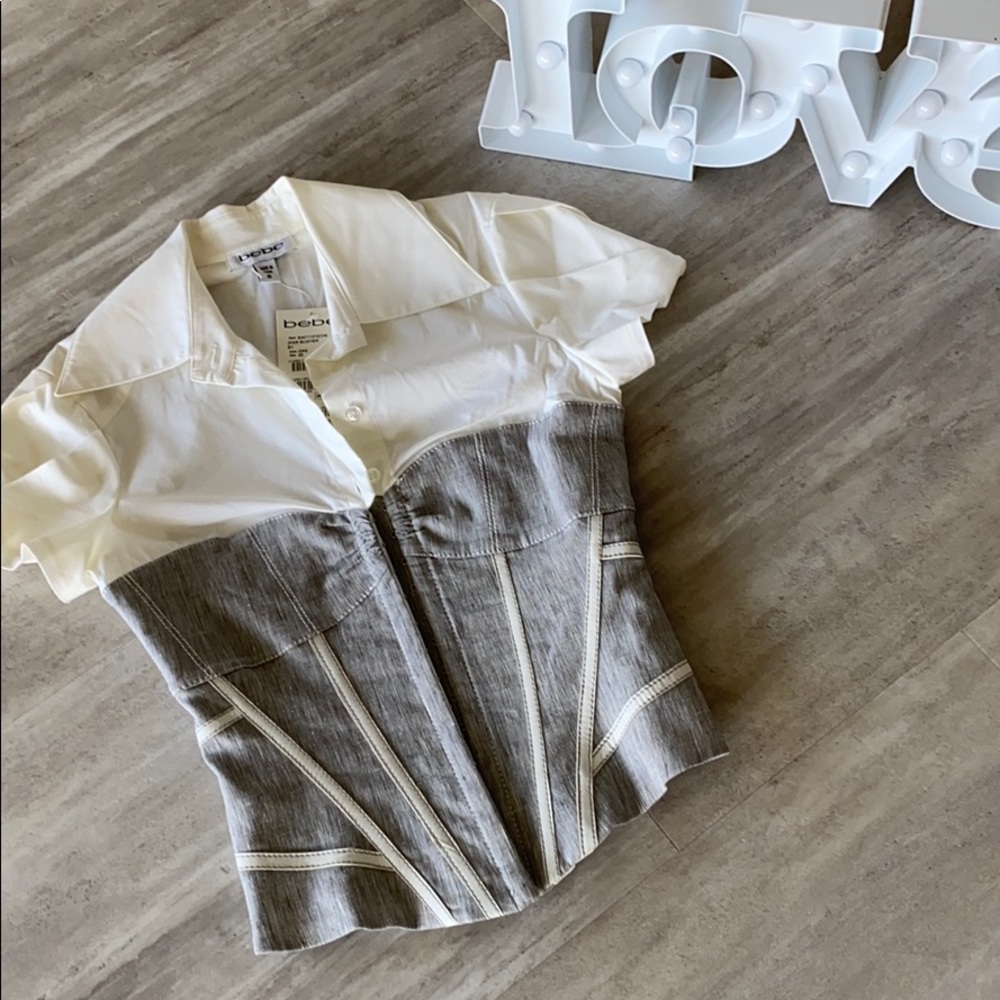 NWT Bebe Corset Blouse
